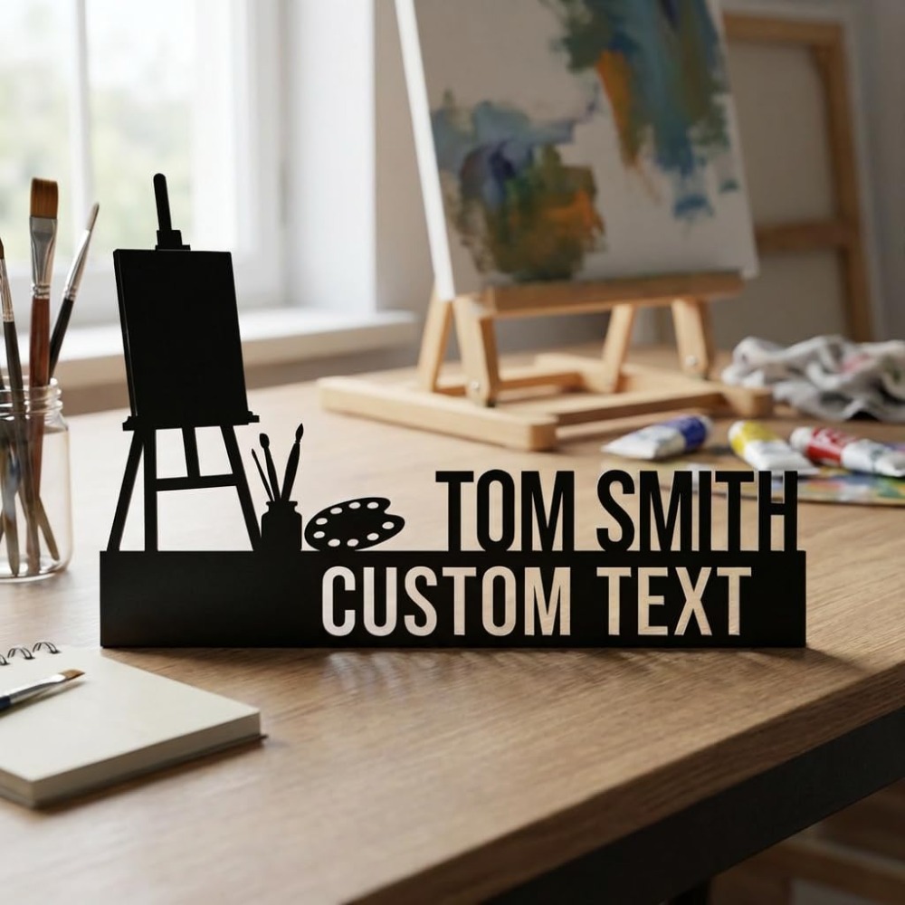 Desk Name Plate - 1Pcs Custom Engraved Metal Name Plate