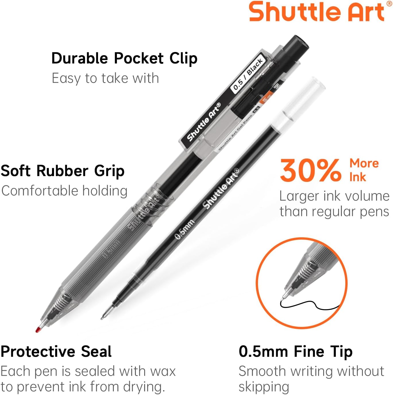 Shuttle Art Black Gel Pens, In - Gel Ink Pen Set recension och pris