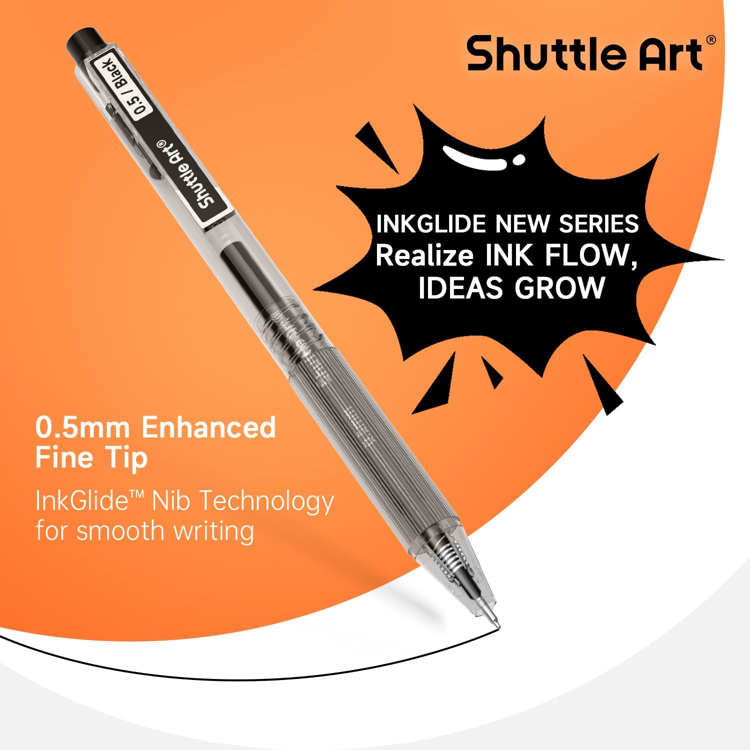 Shuttle Art Black Gel Pens, In - Gel Ink Pen Set recension och pris