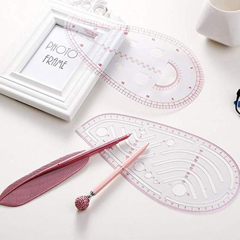 French Curve Cutting Ruler Fas - Ruler Set Transparent recension och pris