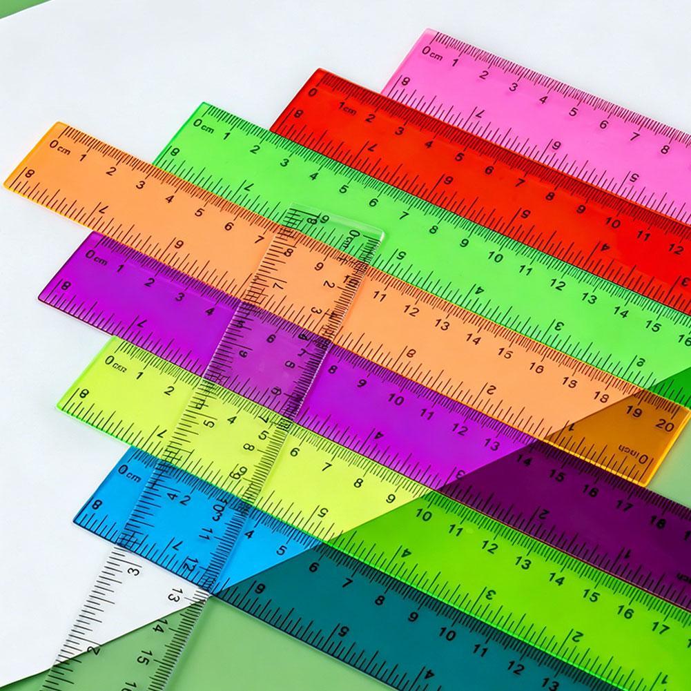 5pcs Random Color Plastic Rule - Ruler Set Transparent recension och pris