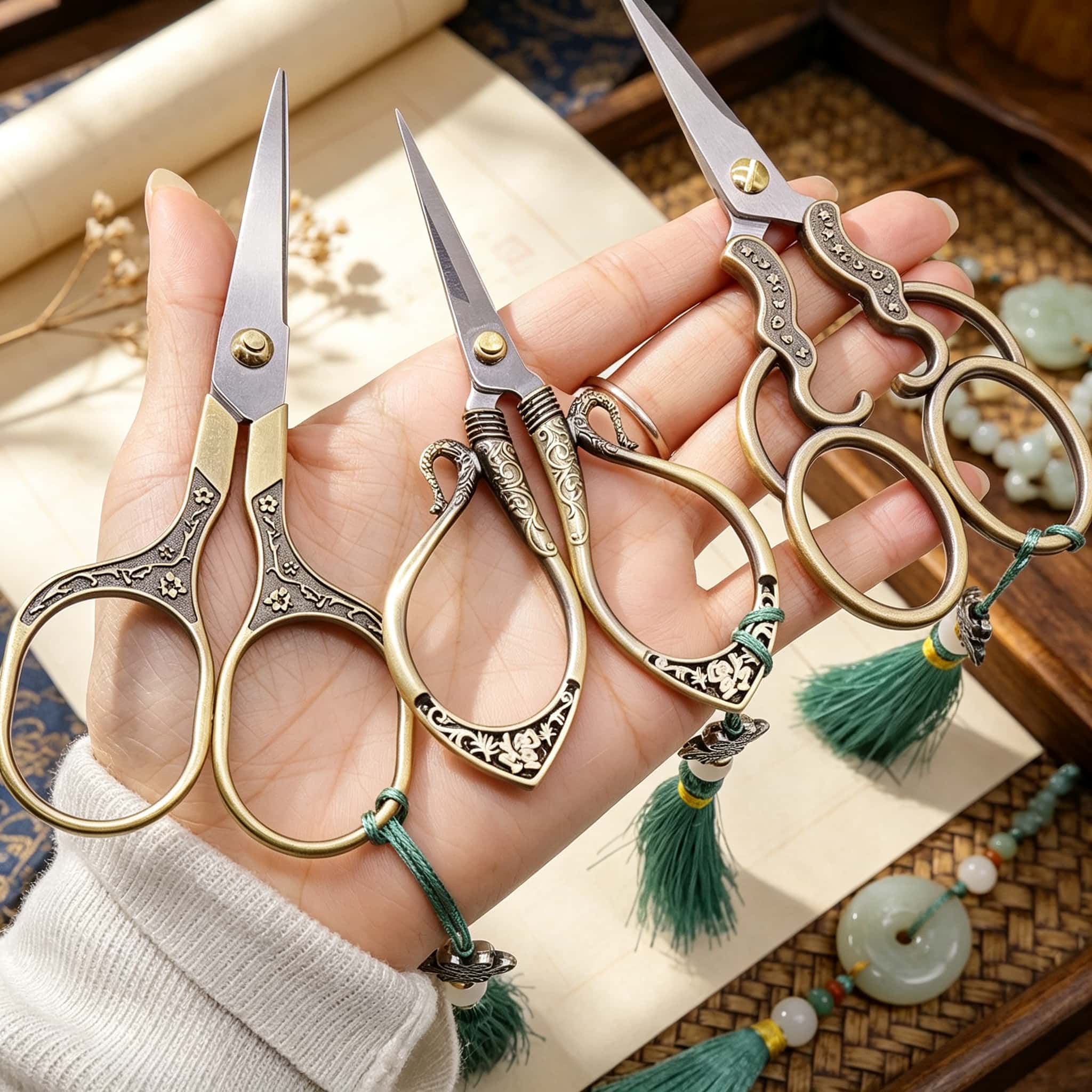 Vintage Sewing Scissors 3Pcs S - Scissors Stainless Craft recension och pris