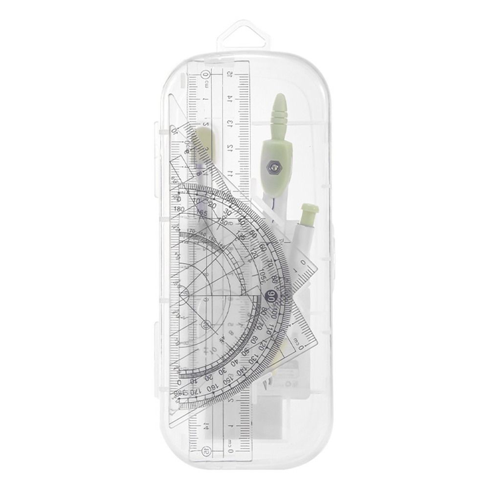 8PCS/Set Plastic Ruler Compass - Ruler Set Transparent recension och pris