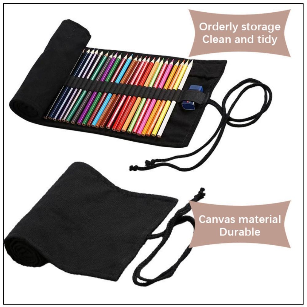 Thick All Black Pen Curtain 12 - Pen Pouch Roll recension och pris