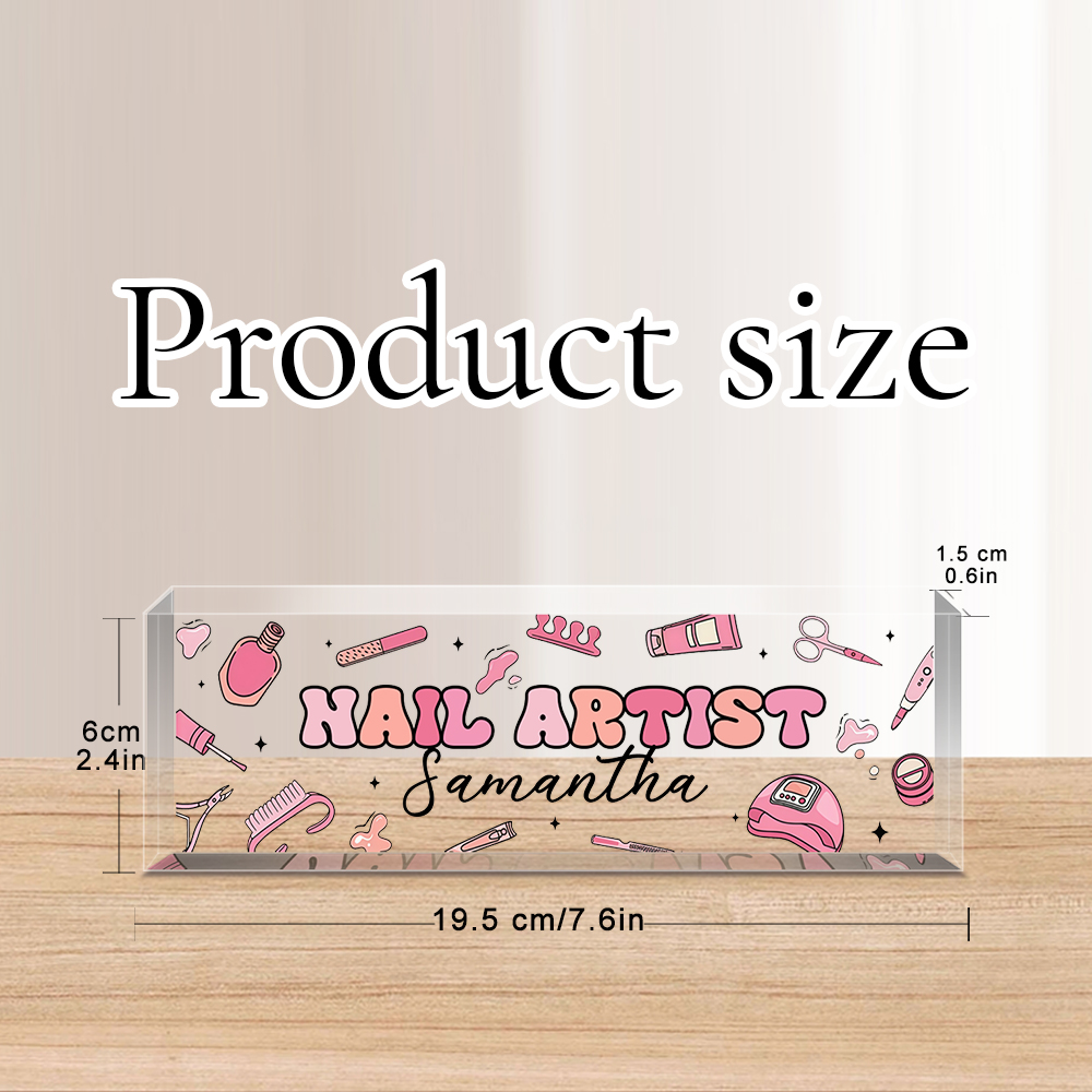 Custom Name Acrylic Desk Name  - Desk Name Plate recension och pris