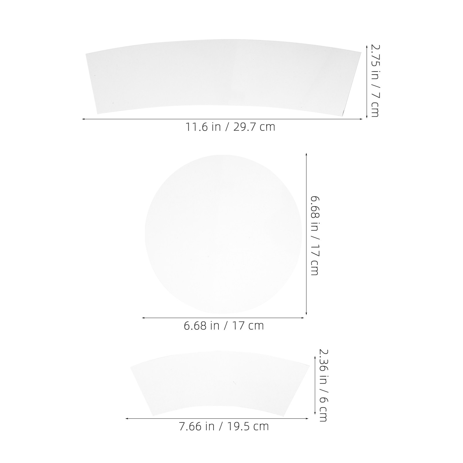 3Pcs Transparent Sewing Templa - Ruler Set Transparent recension och pris