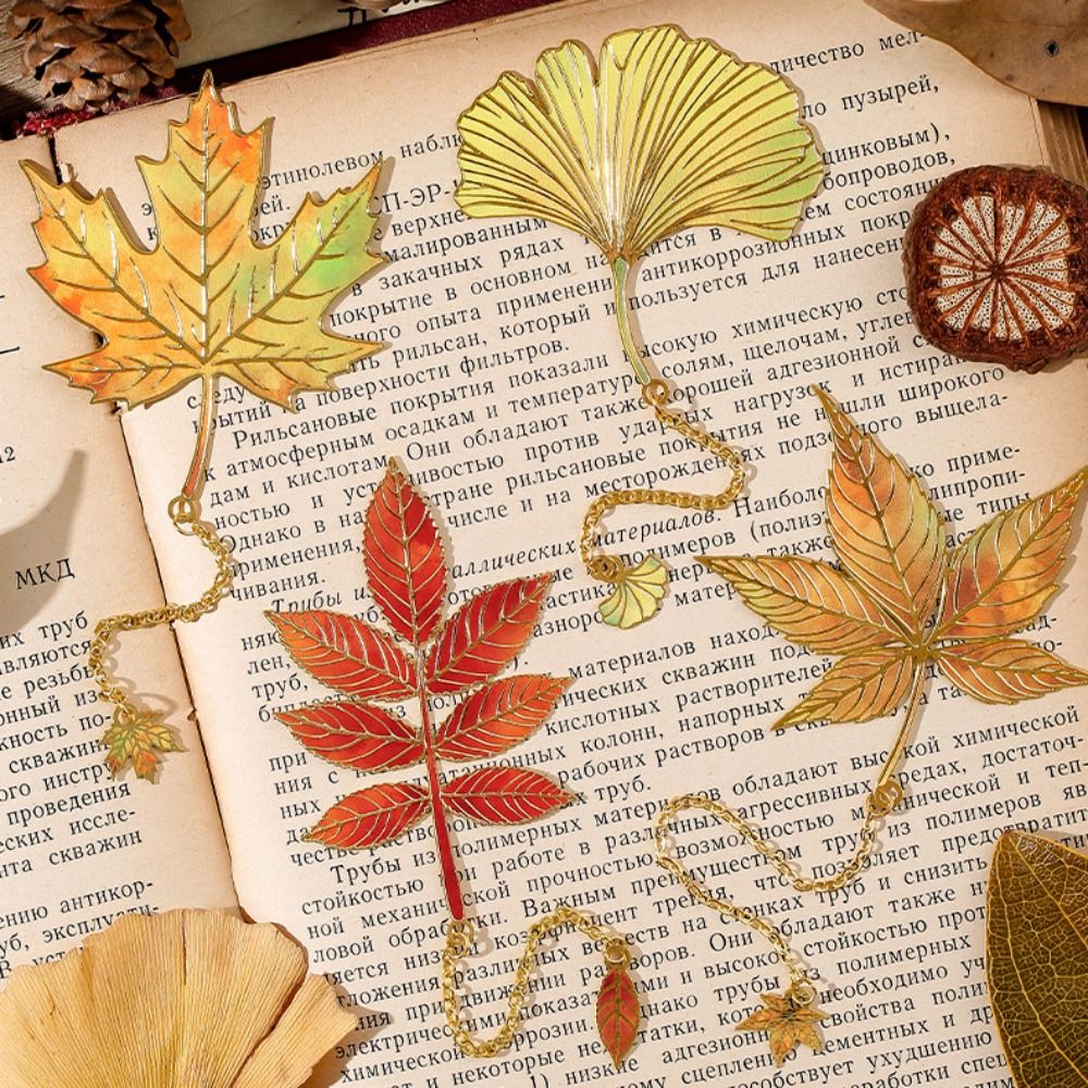 Metal Leaves Bronzing Bookmark - Stationery And Office Supply Chain recension och pris
