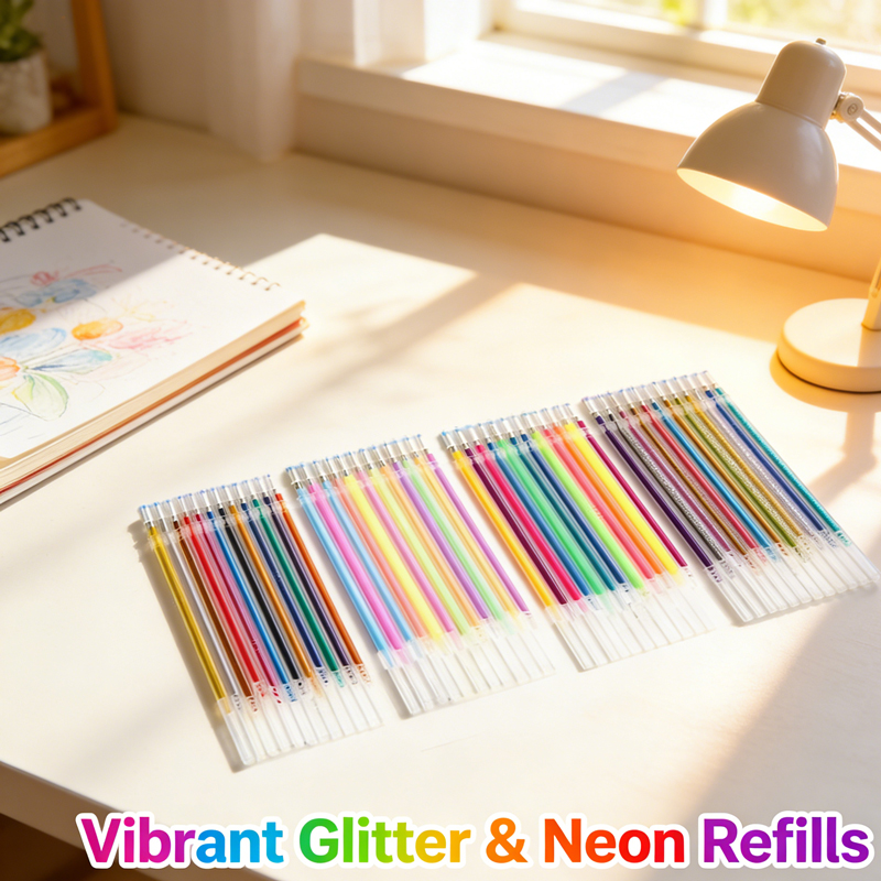 12-100pcs Glitter Pen Refills  - Gel Ink Pen Set recension och pris
