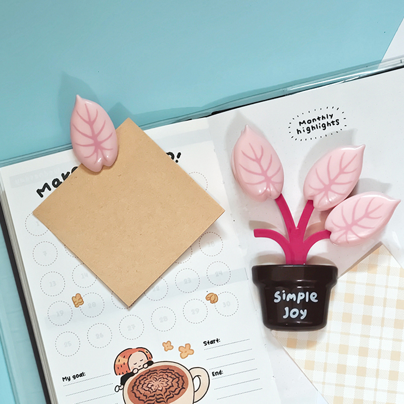 Cute Potted Plant Desk Clip 2  - Paperclip Magnetic Set recension och pris