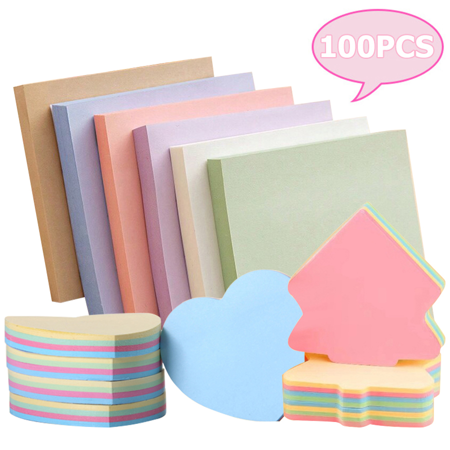 100pcs 7.6cm Sticky Notes Pape - Office Stationery Supply List recension och pris